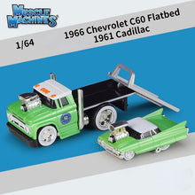 Load image into Gallery viewer, Maisto 1:64 1966 C06 Flatbed Trailer 1961 Cadillac Model Diecast Metal Car New