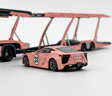 Load image into Gallery viewer, 1:64 Pink Actros Gigaspace 4x2 Trailer Truck LFA #23 Model Diecast Metal Car