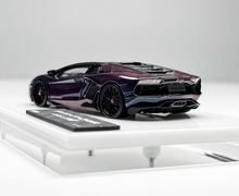 Load image into Gallery viewer, Tardis 1:64 Purple LP700-4 Racing Sports Model Diecast Resin Car New Collection