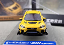Load image into Gallery viewer, CM 1:64 Yellow Impreza WRX 11 XI Widebody Sports Model Diecast Metal Car New Collection