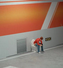 Load image into Gallery viewer, 1:64 Painted Figure Mini Model Miniature Resin Diorama Sand People Man On Toilet