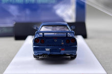 Load image into Gallery viewer, SH 1:64 Blue Carbon Skyline GTR R34 Sports Model Diecast Metal Car New Collection