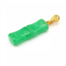 Load image into Gallery viewer, Nature Jade Green Bamboo Pendant Necklace Gift Jewelry charm Blessing Lucky New