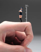 Load image into Gallery viewer, 1:64 Painted Unpainted Figure Model Miniature Resin Diorama Woman Policeman Lady New