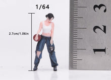 Load image into Gallery viewer, 1:64 Painted Figure Model Miniature Resin Girl Sporty Lady Woman Basketball