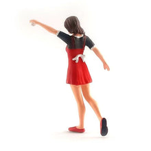 Load image into Gallery viewer, 1:64 Painted Figure Mini Model Miniature Resin Diorama Sand Girl Teasing Dog Red