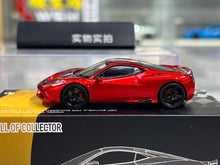Load image into Gallery viewer, TOC 1:64 Red Black Rims 458 Speciale Sports Model Diecast Metal Car New Collection