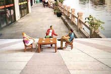 Load image into Gallery viewer, 1:64 Painted Figure Model Miniature Resin Diorama Sand Chat Group Furniture Set New