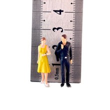 Load image into Gallery viewer, 1:64 Painted Figure Model Miniature Resin Diorama Yellow Dress Lady Suit Man Toy New