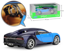 Load image into Gallery viewer, WELLY 1:24 Chiron Super Racing Sports Model Diecast Metal Car Display