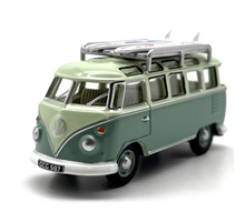 Load image into Gallery viewer, 1:76 Green VW T1 Samba Camper Van Classic Vintage Model Diecast Metal Car