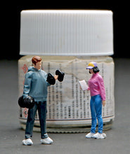 Load image into Gallery viewer, 1:64 Painted Figure Mini Model Miniature Resin Diorama Gym Sport Lady Man Couple New Scene