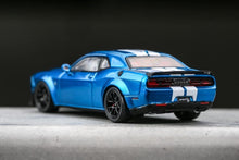 Load image into Gallery viewer, SH 1:64 Blue Stripe Challenger SRT Muscle Hellcat Model Diecast Metal Car New Collection