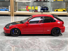Load image into Gallery viewer, MH 1:18 Red JDM Civic Type R EK9 B16B Vtec Engine Model Diecast Metal Car New Collection