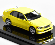 Load image into Gallery viewer, HobbyJapan 1:64 Yellow 1999 Lexus IS200 Sedan Sport Model Diecast Metal Car