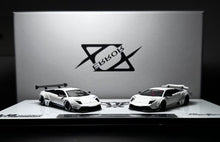 Load image into Gallery viewer, 404Error 1:64 White Murcielago LBWK Sports Model Diecast Resin Car Set New Collection