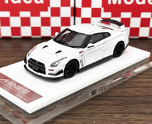 Load image into Gallery viewer, MI 1:64 White Mines Skyline GTR R35 Sports Model Diecast Resin Car BN