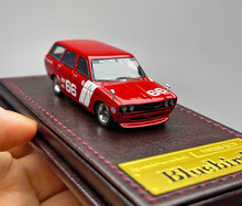 Load image into Gallery viewer, IG 1:64 Red Datsun Wagon Bluebird 510 #66 Sports Model Diecast Resin Car New