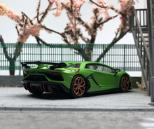 Load image into Gallery viewer, HH 1:64 Green Sian Aventador SVJ Racing Sports Model Diecast Metal Car New