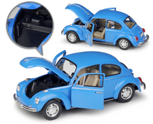 Load image into Gallery viewer, WELLY 1:24 VW Classic Vintage Beetle Model Diecast Metal Car Display