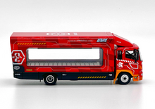 Load image into Gallery viewer, UM 1:64 Red 500 HINO EVA Ranger Transporter Truck Model Diecast Metal Car