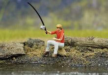 Load image into Gallery viewer, 1:64 Painted Figure Model Miniature Resin Diorama Sand Fishing Fisherman Angeler New Collection