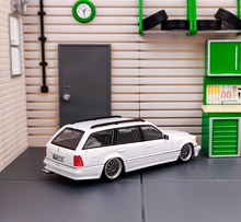 Load image into Gallery viewer, Mortal 1:64 White VIP S124 E300 Wagon Roof Bike Model Diecast Metal Car New