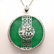 Load image into Gallery viewer, Nature Jade Fortune Round Pendant Necklace Gift Jewelry charm Blessing Lucky G
