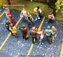 Load image into Gallery viewer, 1:64 Painted Figure Mini Model Miniature Resin Diorama Guitar Singer Artist Toy