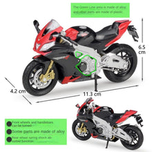 Load image into Gallery viewer, WELLY 1:18 RSV 4 Factory Racing Sports Model Diecast Metal Motorcycle