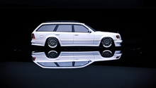 Load image into Gallery viewer, Mortal 1:64 S124 E300 Wagon Roof Bike Classic Model Diecast Metal Car New