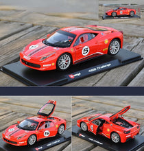 Load image into Gallery viewer, Bburago 1:24 Red 458 Challenge Racing Sports Model Toy Diecast Metal Car BN
