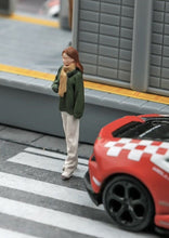 Load image into Gallery viewer, 1:64 Painted Figure Mini Model Miniature Resin Diorama Sand Girl Green Jacket New