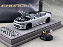Load image into Gallery viewer, Elite 1:64 Silver Charger SRT Engine Sedan Sports Model Diecast Metal Car New Collection