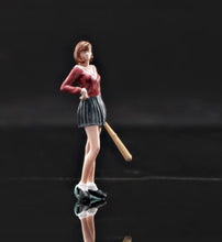 Load image into Gallery viewer, 1:64 Painted Figure Mini Model Miniature Resin Diorama Baseball Bat Beauty Girl