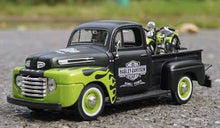 Load image into Gallery viewer, Maisto 1:24 1948 FL Panhead F1 Pickup Truck Motorcycle Model Toy Metal Car BN