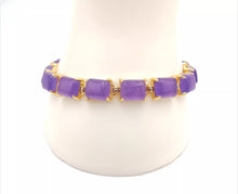 Load image into Gallery viewer, Nature Jade Beaded Bracelet Jewelry Blessing Lucky Fortune Gift For Her Purle K