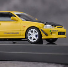 Load image into Gallery viewer, MH 1:64 Yellow Carbon Civic Type R EK9 Sports Model Diecast Metal Car New Collection