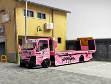 Load image into Gallery viewer, MT 1:64 Pink H300 Flatbed Tow Truck Custom Model Diecast Metal Car