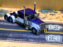 Load image into Gallery viewer, 1:64 596 Blue White Peterbilt W983 379 Truck Tractor Model Diecast Metal Car