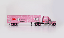 Load image into Gallery viewer, FINE 1:64 Pink 43 Peterbilt King Hauler Trailer Truck Model Diecast Metal Car