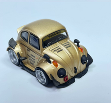 Load image into Gallery viewer, DK 1:64 HEC Gold RWB Beetle Widebody Cute Q Sports Model Diecast Metal Car New Collection