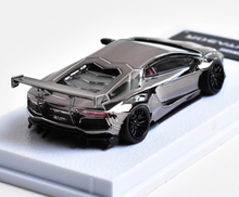 Load image into Gallery viewer, 1:64 Plating Black Aventador Racing Sports Model Diecast Resin Car New Collection