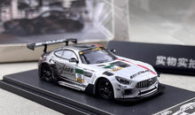 Load image into Gallery viewer, RM 1:64 White AMG GTS Coupe Sports Model Diecast Metal Car New Collection
