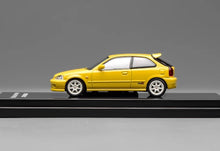 Load image into Gallery viewer, MH 1:64 Sunlight Yellow Civic Type R EK9 Sports Model Diecast Metal Car New Collection