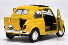 Load image into Gallery viewer, Bburago 1:21 Yellow 1965 500F Classic Vintage Model Toy Diecast Metal Car BN