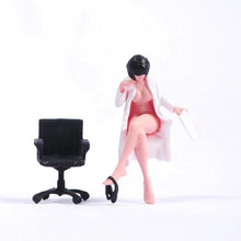 Load image into Gallery viewer, 1:64 Painted Figure Model Miniature Resin Diorama Sand Sexy Sitting Lady Chair