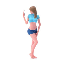 Load image into Gallery viewer, 1:64 Painted Figure Model Miniature Resin Diorama Sand Selfie Sexy Lady Girl Toy