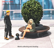 Load image into Gallery viewer, 1:64 Painted Figure Mini Model Miniature Resin Diorama Sand Walking Dog Poodle