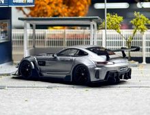 Load image into Gallery viewer, RM 1:64 Silver AMG GTS Widebody Racing Sports Model Diecast Metal Car New Collection
